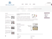 Tablet Screenshot of lemondepolitique.fr